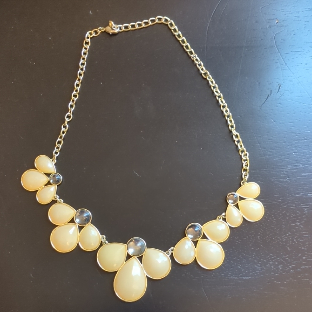 Gold and Grey And Pink Necklace